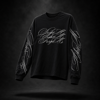 Obsidian Script Long Sleeve Tee