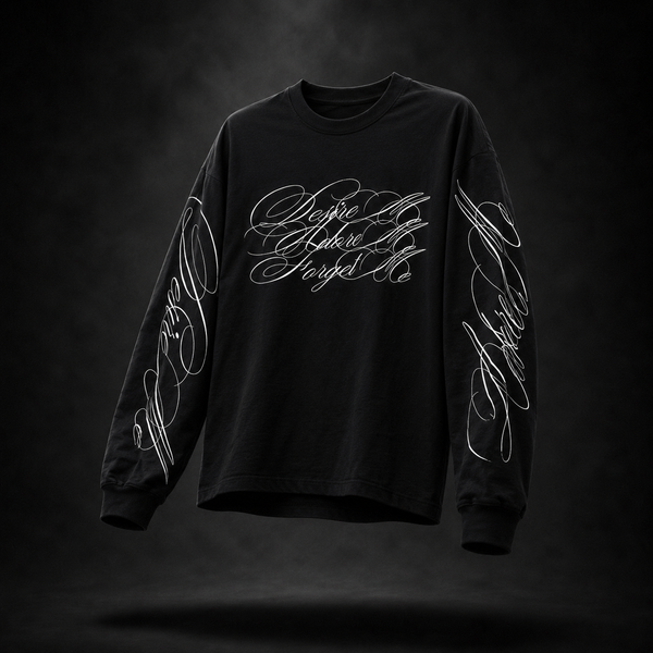 Obsidian Script Long Sleeve Tee