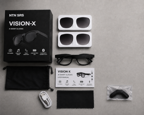 Smart Glasses with AI Assistant Bluetooth Camera
