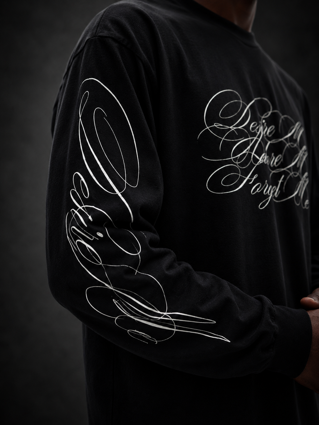 Obsidian Script Long Sleeve Tee