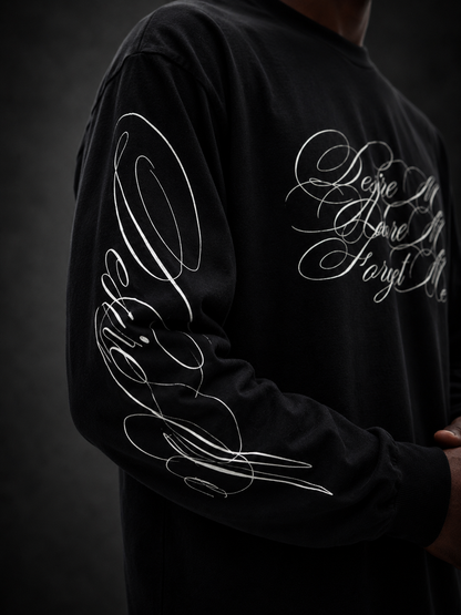 Obsidian Script Long Sleeve Tee